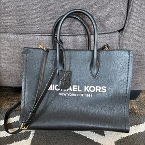 Michael Kors Black Pebbled Leather Tote